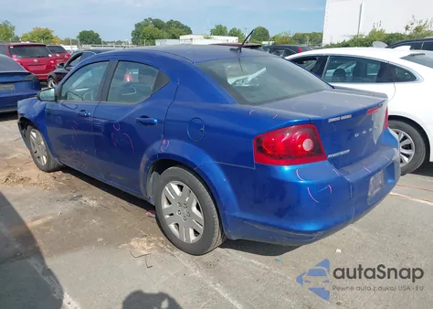 2013 Dodge Avenger Se из США, поврежденный, VIN 1C3CDZAB9DN702529